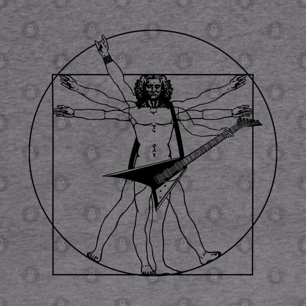 🤘🏻 🎸 Vitruvian man with electric guitar by FK-UK